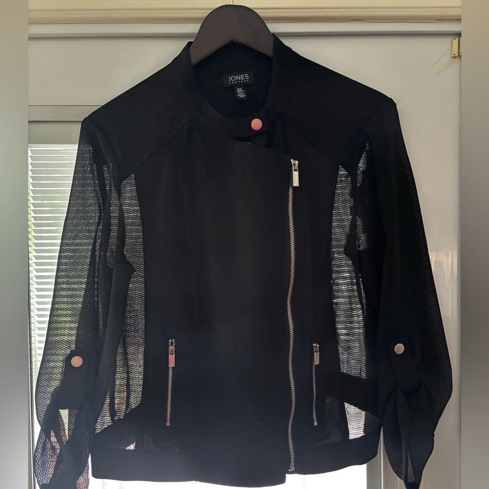 Jones New York Black Mesh Jacket